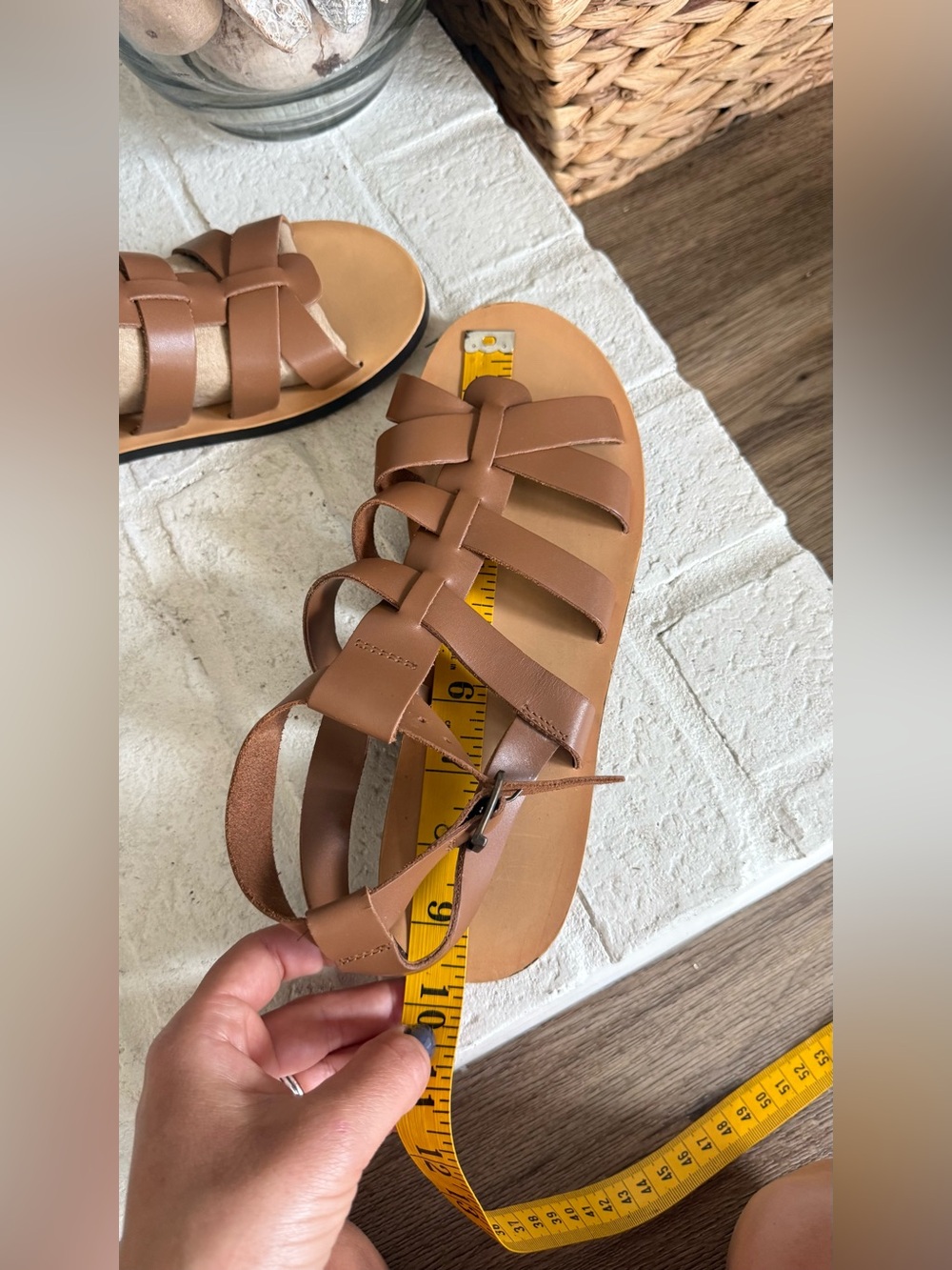 Zara Brown Genuine Leather Gladiator Fisherman Sandals EU 39 Fits 38 - Picture 9 of 9